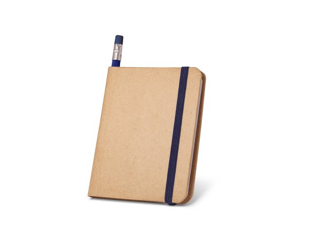 Caderno A7 de capa r�gida em papel com 140 p�ginas lisas