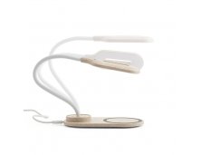 Luminria de mesa com carregador wireless super-rpido (15W) em ABS e fibra de palha de trigo