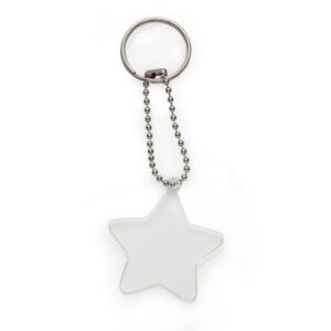 Chaveiro plástico estrela personalizado