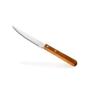 Faca para churrasco em bambu e inox 4 polegadas personalizada
