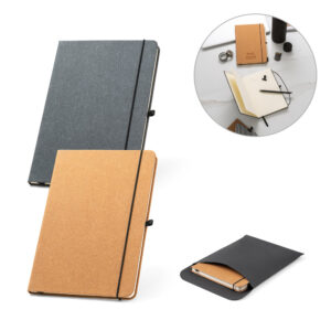 Caderno A5 em couro reciclado personalizado