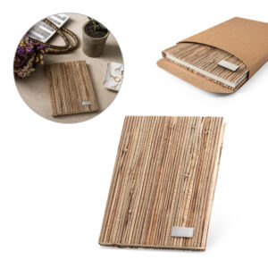 Caderno A5 em palha natural personalizado