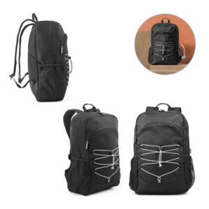 Mochila para notebook em poliéster reciclado com refletores 18 litros personalizada