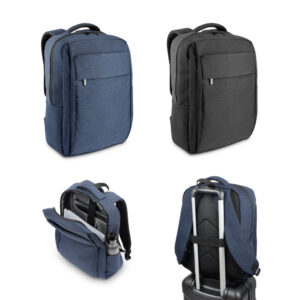 Mochila para notebook em poliéster reciclado 300D almofadada 18 litros personalizada