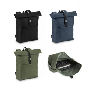 Mochila roll top para notebook 17 polegadas em 600D 21 litros personalizada