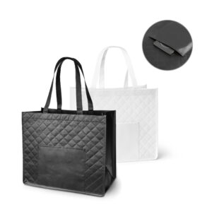 Sacola em TNT laminado com bolso frontal personalizada