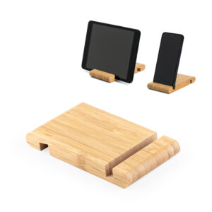 Suporte para celular em bambu personalizado