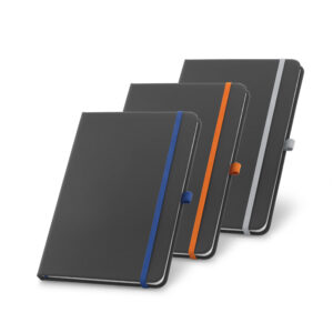 Caderno A6 em couro sintético personalizado