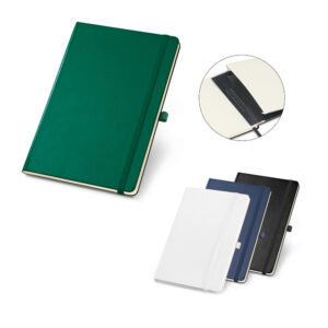 Caderno B6 de capa dura com páginas lisas personalizado