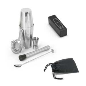 Set de coquetel 6 peças em inox personalizado