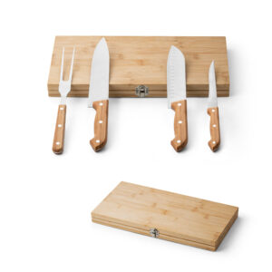 Kit churrasco em bambu personalizado