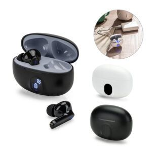 Fone de ouvido wireless em ABS reciclado 200mAh personalizado