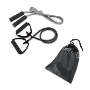 Conjunto fitness com elástico e corda de pular personalizado