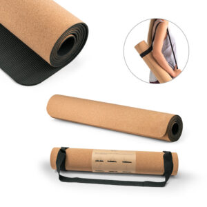 Tapete de yoga em cortiça personalizado