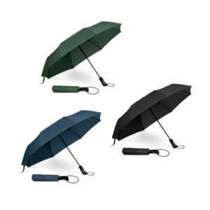 Guarda-chuva dobrável em pongee 190T com abertura e fecho automático personalizado