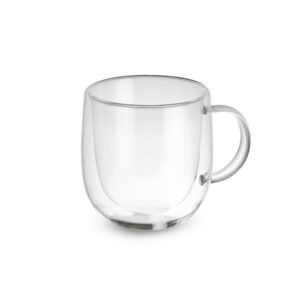 Caneca de vidro borosilicato parede dupla 250ml personalizada