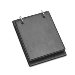 Bloco de anotações de mesa em couro sintético personalizado