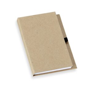 Bloco de anotações em kraft com porta caneta personalizado