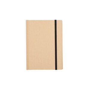 Caderneta A6 kraft ecológica com elástico personalizada