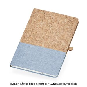 Caderneta A5 em cortiça com suporte personalizada