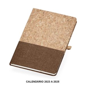 Caderneta A5 cortiça com suporte personalizada