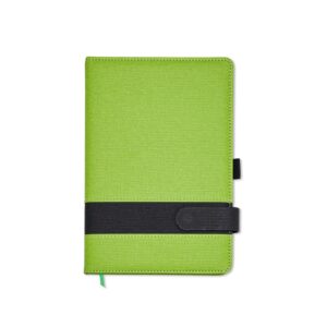 Caderneta A5 em PU com suporte personalizada