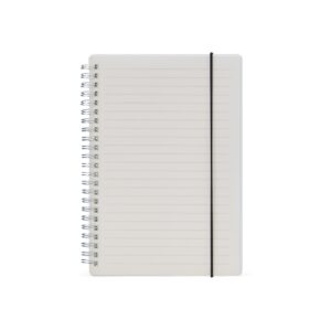 Caderno A5 com capa plástica personalizado