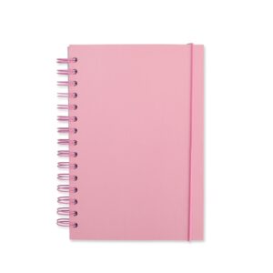 Caderno A5 em couchê com wire-o personalizado