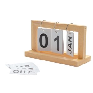 Calendário permanente em madeira personalizado