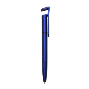 Caneta plástica com suporte para celular e touch personalizada
