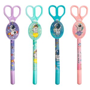 Caneta plástica formato tesoura personalizada