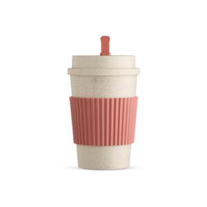 Copo em fibra de trigo com tampa 450ml personalizado