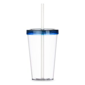 Copo plástico com tampa e canudo 600ml personalizado