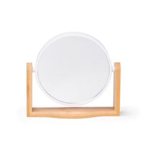 Espelho de mesa giratório em bambu personalizado