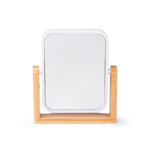 Espelho de mesa retangular em bambu personalizado