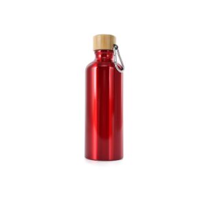 Garrafa de alumínio com tampa de bambu 500ml personalizada