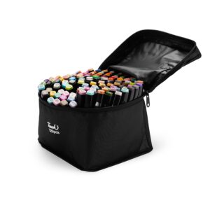 Kit canetas marcadoras ponta dupla 120 cores personalizado