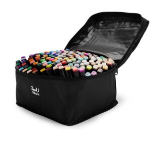 Kit canetas marcadoras ponta dupla 168 cores personalizado