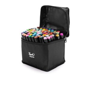 Kit canetas marcadoras ponta dupla 80 cores personalizado