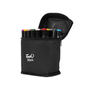 Kit canetas marcadoras ponta dupla 36 cores personalizado