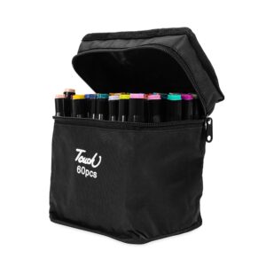 Kit canetas marcadoras ponta dupla 60 cores personalizado