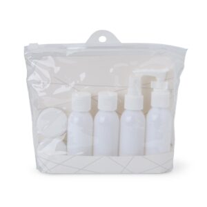 Kit viagem 6 itens em plástico personalizado