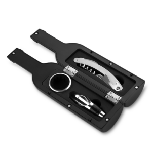 Kit vinho 3 peças em estojo ABS personalizado