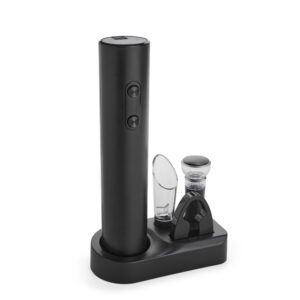 Kit vinho 5 peças com saca-rolhas elétrico personalizado