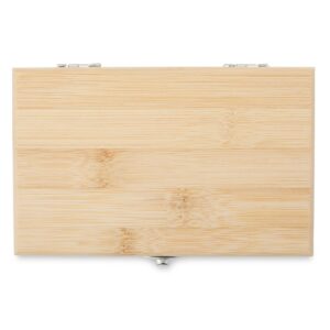 Kit vinho 3 peças em estojo de bambu personalizado