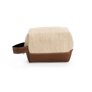 Necessaire juta com alça personalizada