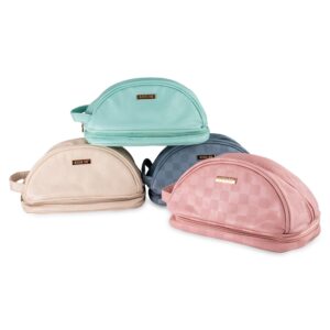 Necessaire em PU com acabamento xadrez personalizada