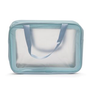 Necessaire em PVC e PU com alças personalizada
