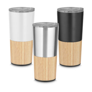Copo térmico inox com bambu 550ml personalizado
