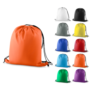 Sacola mochila em poliéster 210D personalizada